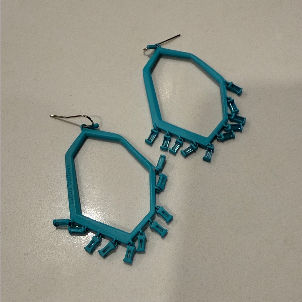 Kendra Scott Teal Geometric Earrings